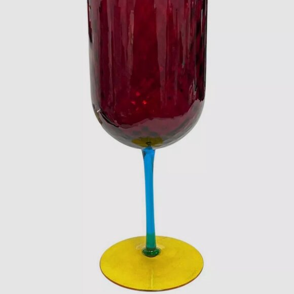 NEW DESIGNER DOLCE & GABBANA CASA MURANO CARETTO RED WINE WATER GLASS GOBLET - Picture 3 of 5
